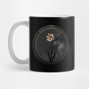 Shadowy Ixia Maculata Botanical on Black and Gold Mug